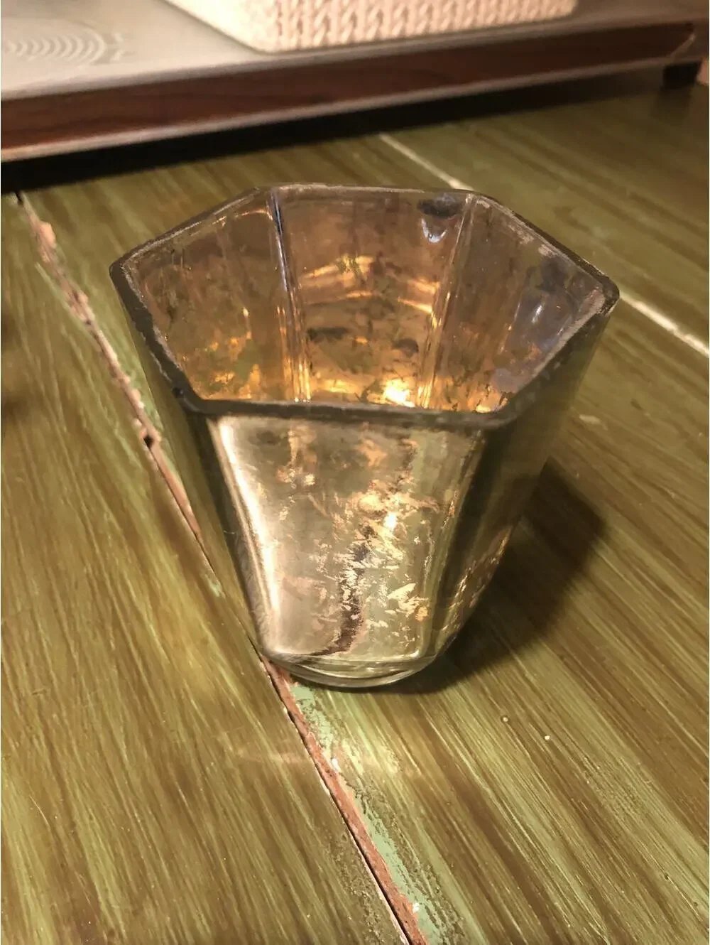 West Elm NEW Mercury Glass Hexagon Tealight Holders Set of 6